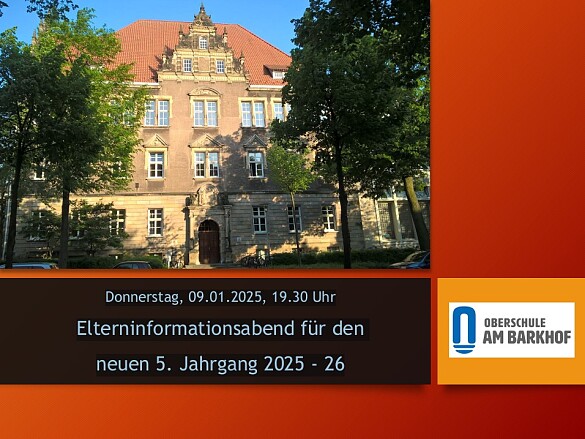 Titel der Präsentation vom Elterninformationsabend für den neuen 5. Jahrgang 2025 -26