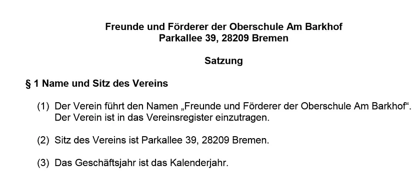 Satzung