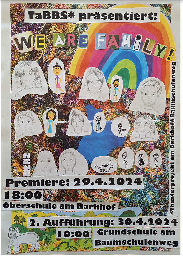 Plakat des Theaterprojekts We are family