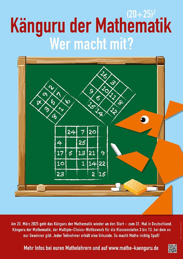 Plakat des Wettbewerbs Känguru der Mathematik