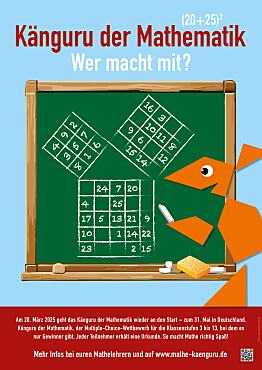 Plakat des Wettbewerbs Känguru der Mathematik