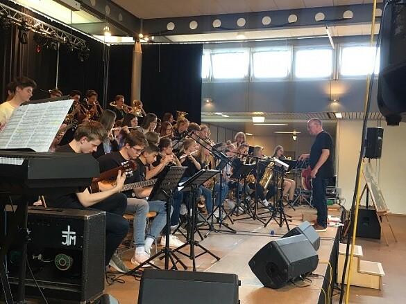 Bigband beim Soundcheck